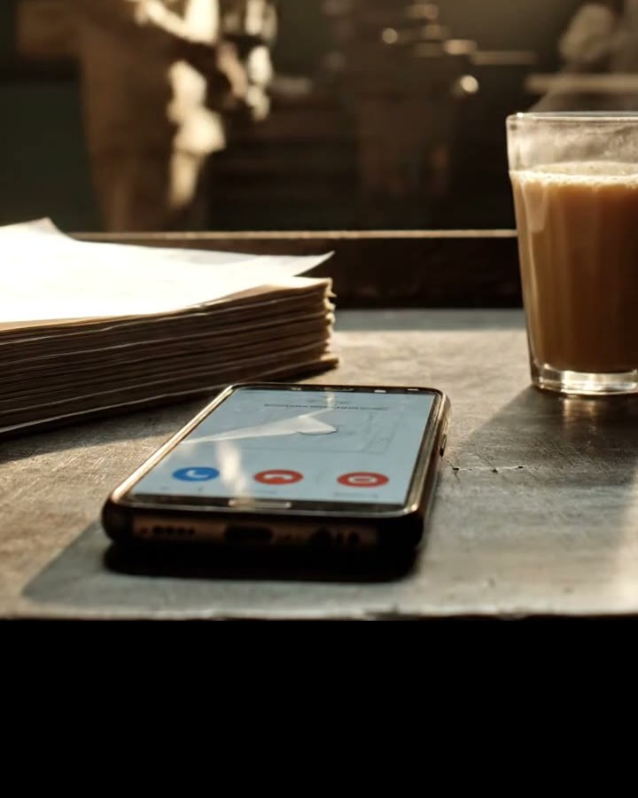 Before: the unread chat. Illustrative frame from the campaign film.